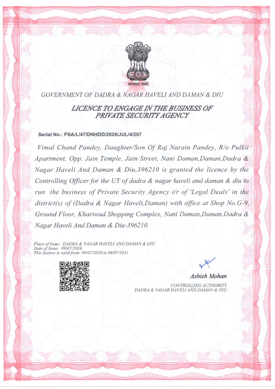 Legal Deals private security agency licence preview